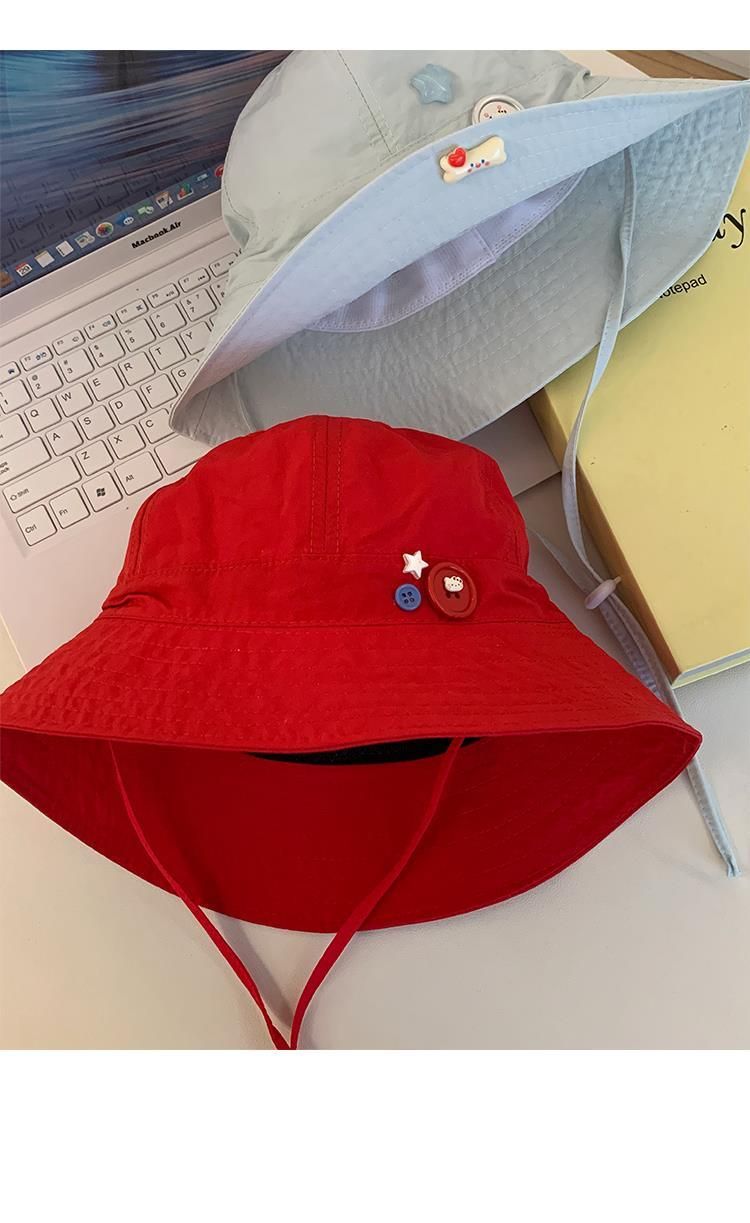 Niedlicher, blauer, schnelltrocknender Fischerhut für den Sommer, dünn, atmungsaktiv, mit umgeklappter Krempe, UV-Schutz, Sonnenschutzhut_voghion.com