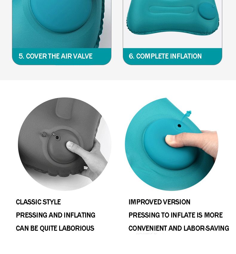 Camping Iatable Aircraft Car Folding Portable Travel Waist Pillow Neck Cushion Office Supplies_voghion.com