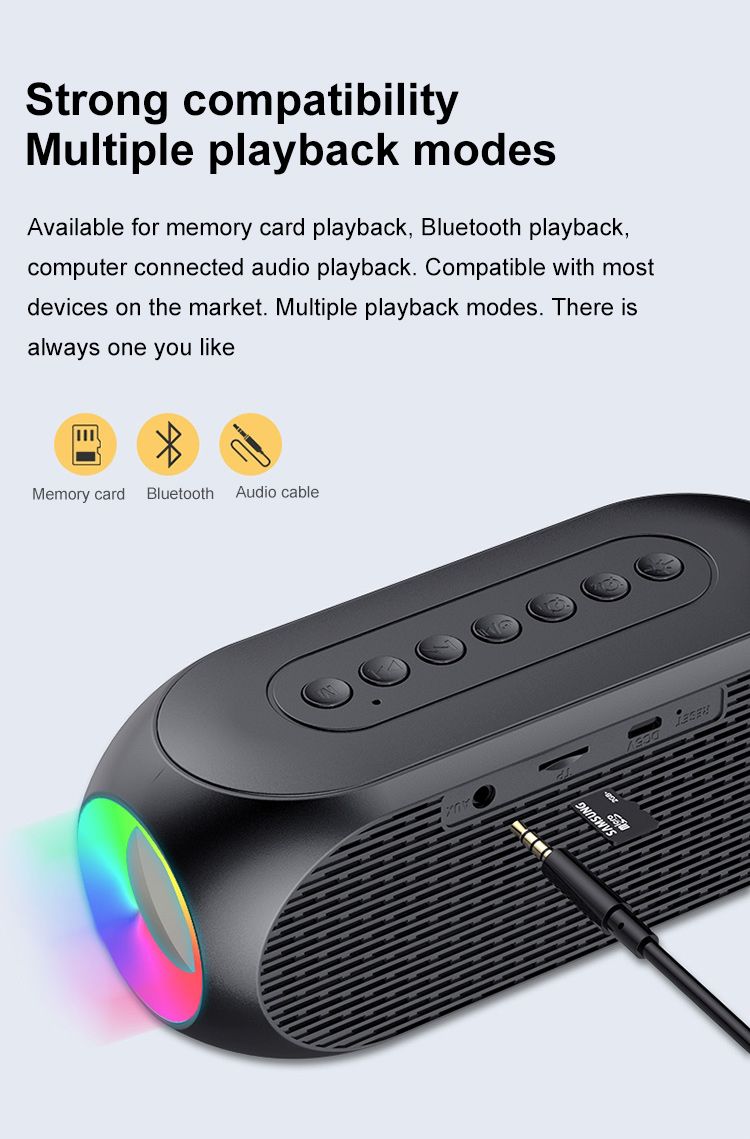 Alarm Clock Radio FM Bluetooth Speaker Portable Subwoofer Caixa De Som Sound Box Music Wireless Mini Woofers Bocina Lamp Column_voghion.com
