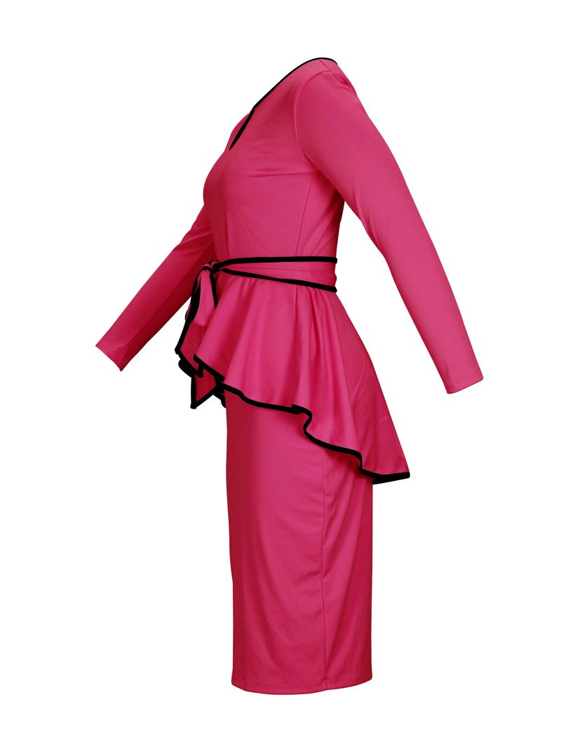 Set da donna in due pezzi con gonna irregolare, sexy ed elegante, con gonna flangiata e gonna divisa_voghion.com