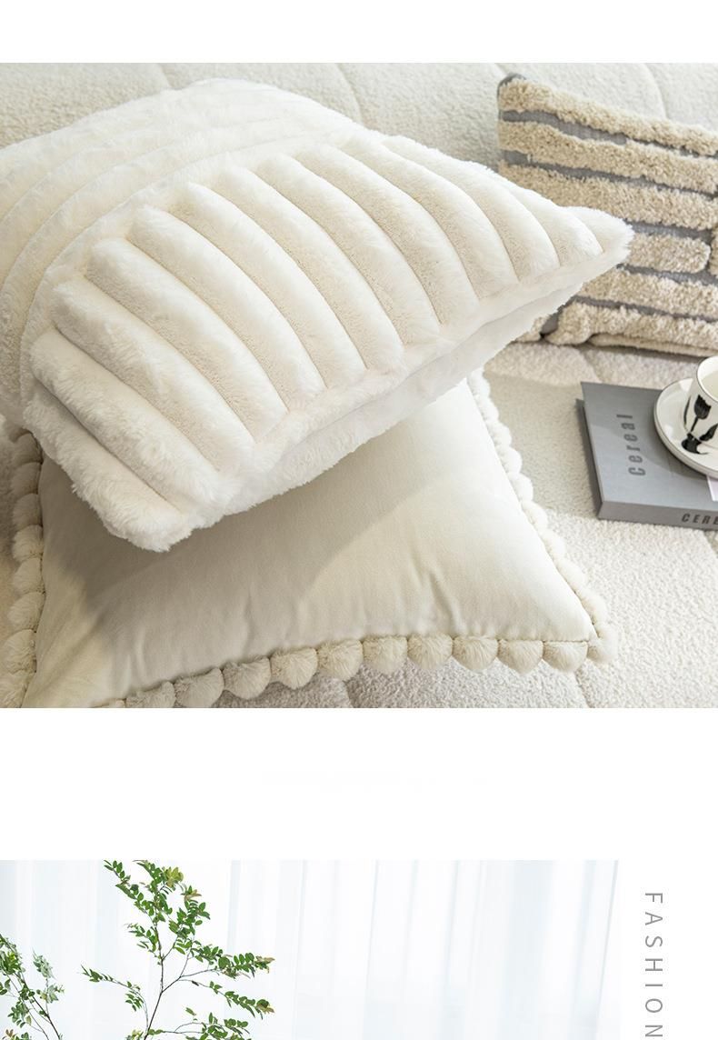 2025 Silent Wind Cream Color Series Tridimensional Cluster Modern Simple Light Luxury Pillow Cover Famous Host Sofa_voghion.com