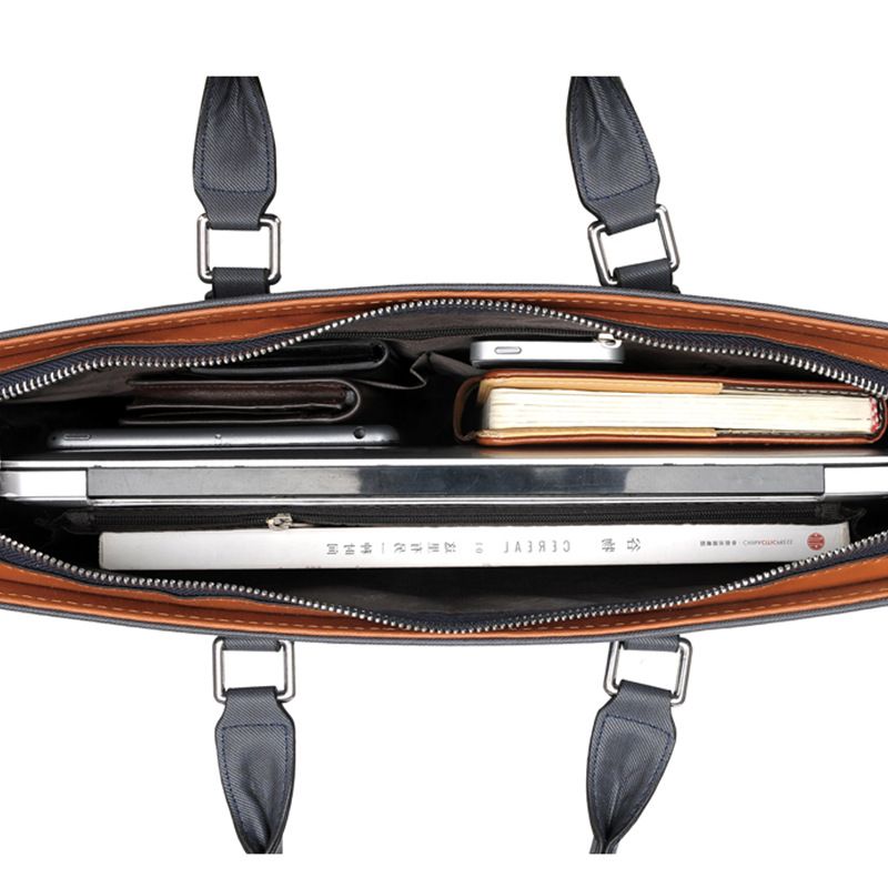 Handbag Horizontal Business Briefcase Travel Office Men's Shoulder Bag Portable Lightweight_voghion.com
