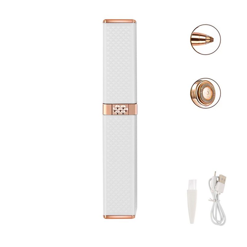 Women Electric Brow Trimmer Razor Hair Remover Facial Face Eyebrow Epilator 2in1_voghion.com