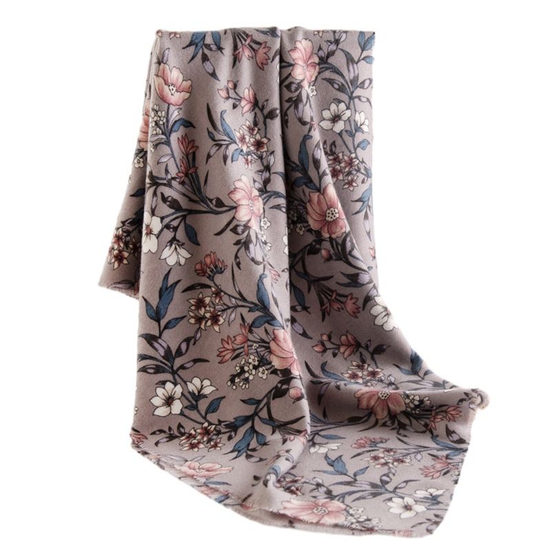 Selezione rigorosa di nuova sciarpa in cashmere in stile cinese, stampa di camelia di qualità femminile, collo resistente al freddo_voghion.com