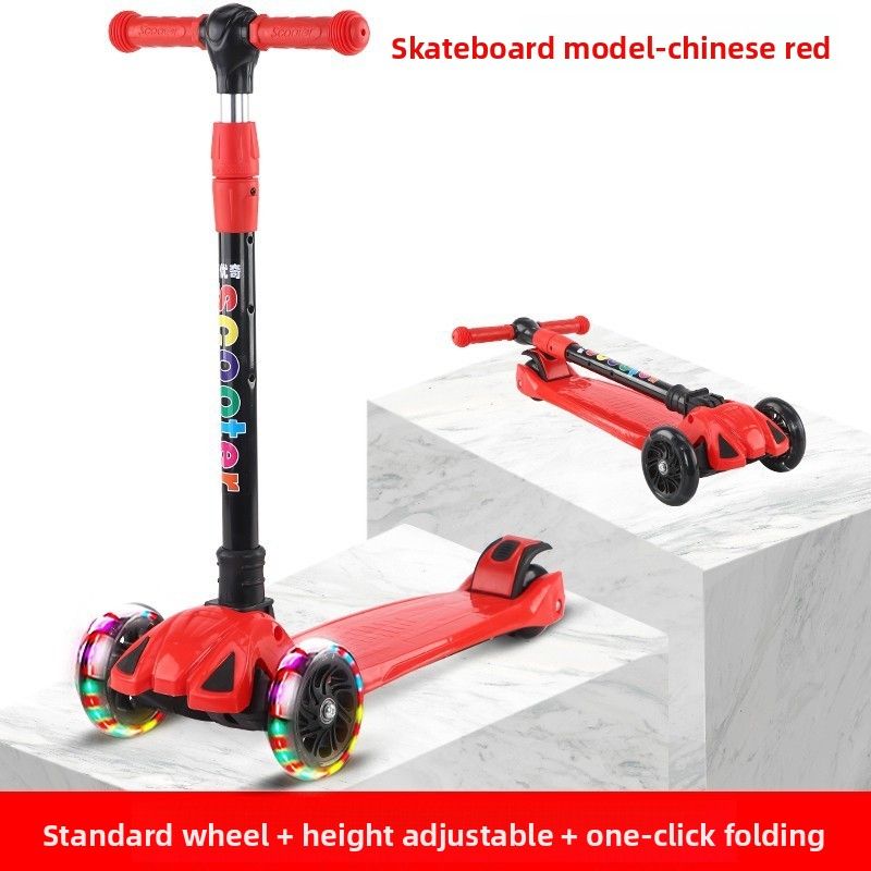 Kinderstep met één voet voor jongens en meisjes van 2-6-9 jaar, opvouwbaar en met drie wielen, nieuw model, directe verkoop door de fabriek_voghion.com