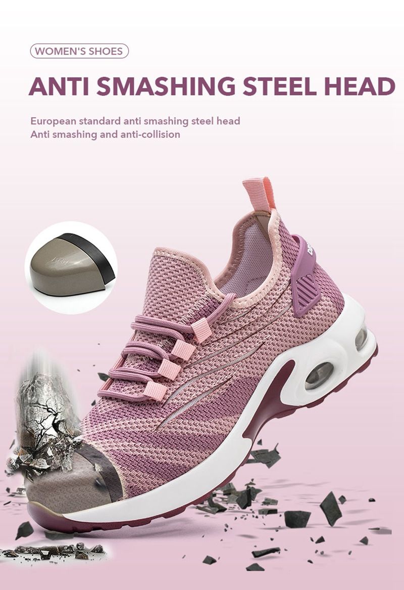 Arbeitsschutzschuhe für Damen, Schlagschutz, Sicherheits-Fly Woven, atmungsaktiv und stoßdämpfend, leicht_voghion.com