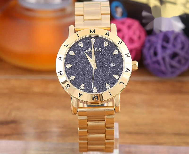 Mary/Full Sky Star Diamond Solid Color Acciaio Donna Orologio Casual Moda Quarzo Versatile con Doppio Pulsante_voghion.com