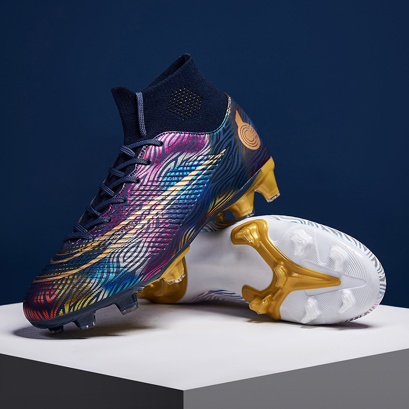 Hoge leren voetbalschoen, gebroken nagels, lange spikes, 35-47 yards, voetbalschoenen voor schoolclubs_voghion.com