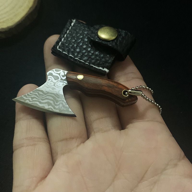 Compact Stainless Steel Utility Knife - EDC Pocket Knife With Sheath, Non-Folding Mini Blade For Daily Tasks, Camping & Crafts_voghion.com