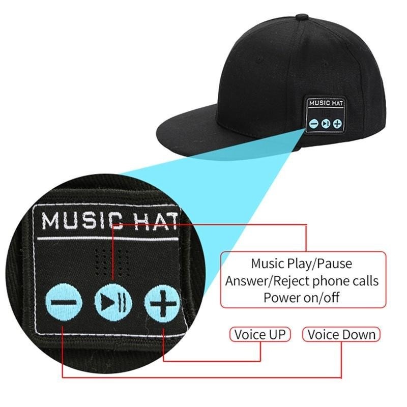 NEW Wireless Bluetooth Headset Baseball Cap with Speaker Outdoor Music Baseball Hat Headset with Mic Handsfree Headphone for Running Sports_voghion.com