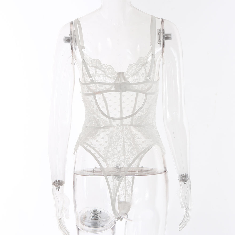 Neues sexy transparentes Hollow Out Jumpsuit Fun Set im März 2023_voghion.com