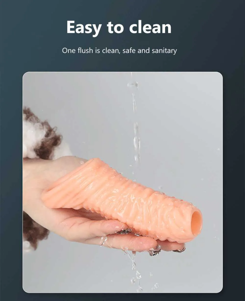 Toy Massager Sex Reusable Extender Sleeve Delay Ejaculation Ring Enlargement Erection Toy for Men Produc_voghion.com