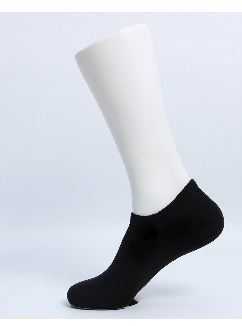 Men's clothing cotton men's solid color boat socks fashionable simple mesh breathable sports leisure commuting invisible socks_voghion.com