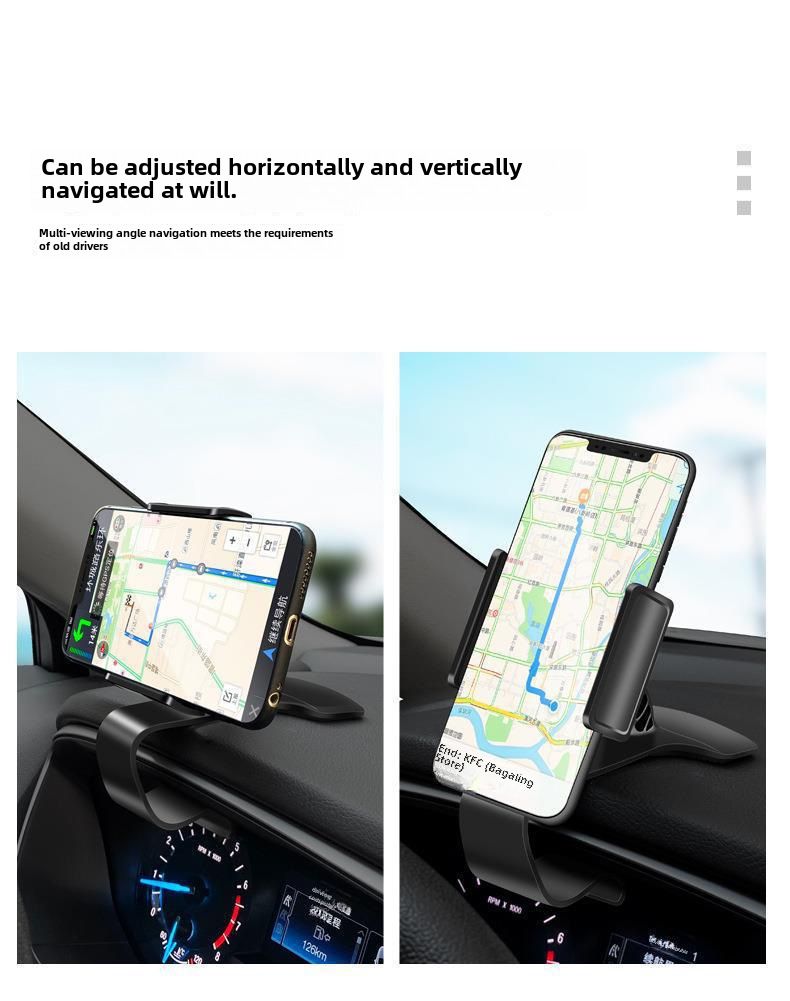 Suport telefon auto nou, cu clemă auto HUD, cu prindere rapidă, suport rotativ pentru navigație, pentru telefon mobil_voghion.com