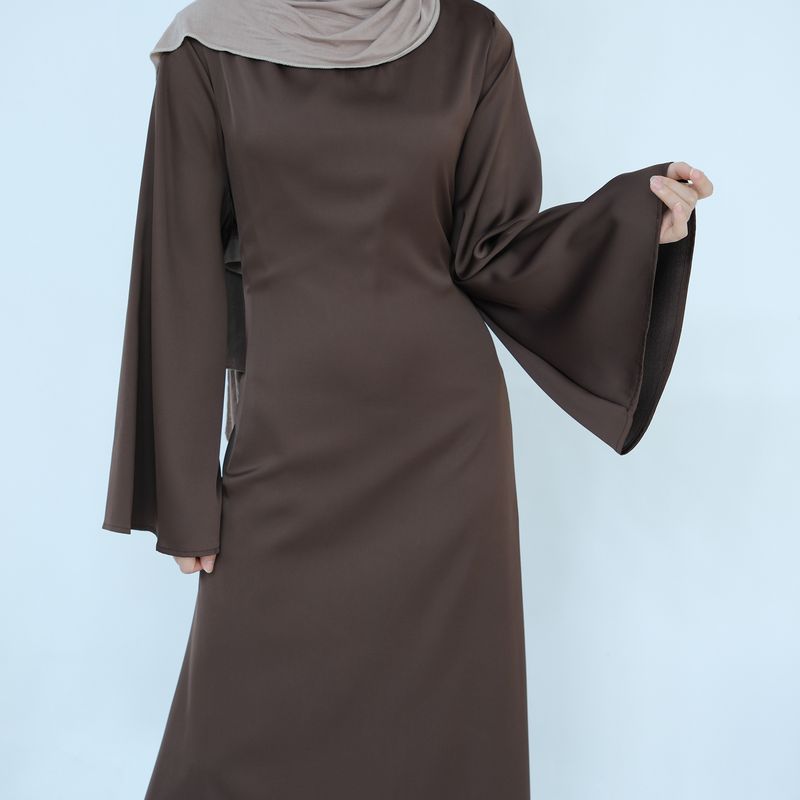Damenbekleidung Mode Schlanke Taille Dubai Türkisch Elegantes Kleid_voghion.com
