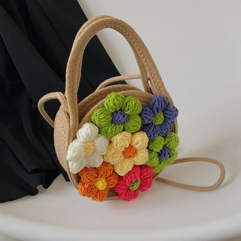 Borsa a tracolla piccola e fresca in corda di cotone intrecciata, borsa a tracolla semplice e versatile, borsa a tracolla per le vacanze in spiaggia_voghion.com
