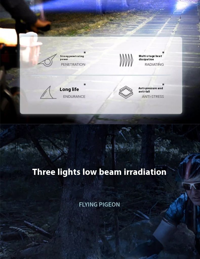 【12000 personas lo elogian】 Faros delanteros portátiles para bicicleta, carga USB, luz potente, conducción nocturna a prueba de lluvia, montaña_voghion.com