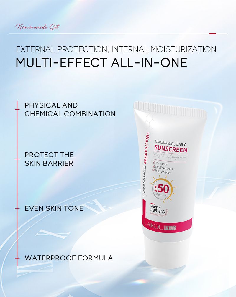 LAIKOU Pro Niacinamide solcreme til dagtimerne 50 g fugtgivende og isolerende ét stykke_voghion.com