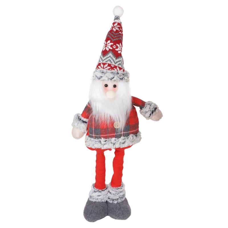 Decorazione dell'hotel con gamba lunga telescopica in posizione eretta, pupazzo di neve di Natale, bambola di alce_voghion.com