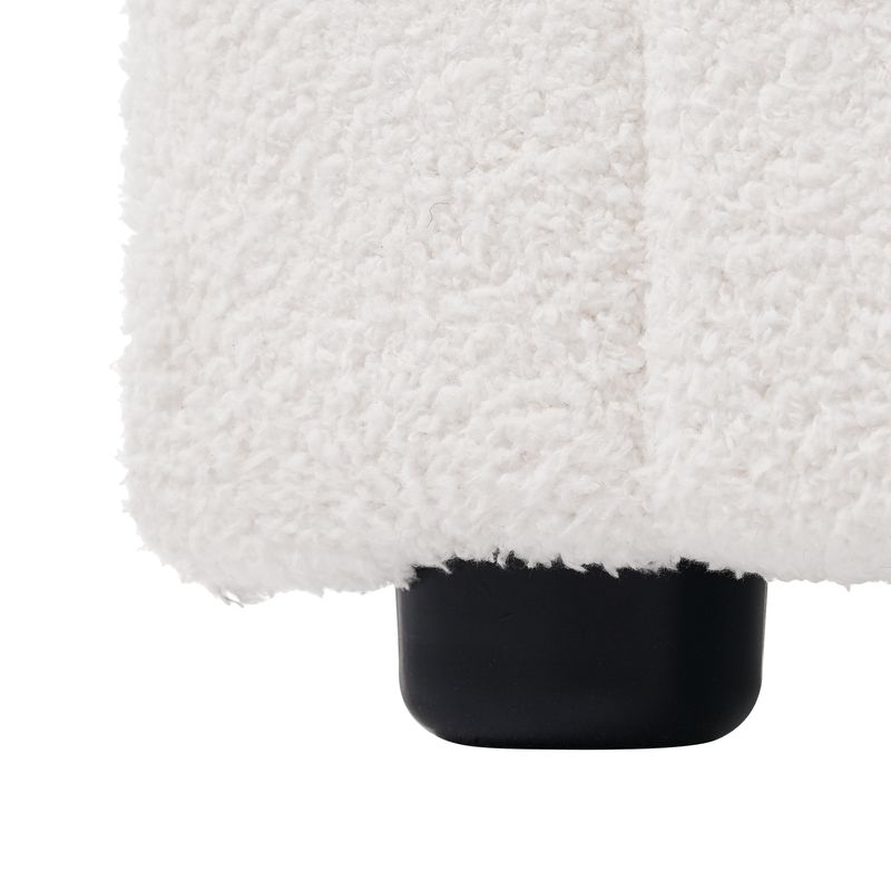 Polsterbett 140x200cm Con USB-C, LED, Copertina flessibile, Sherpa-Weiß_voghion.com