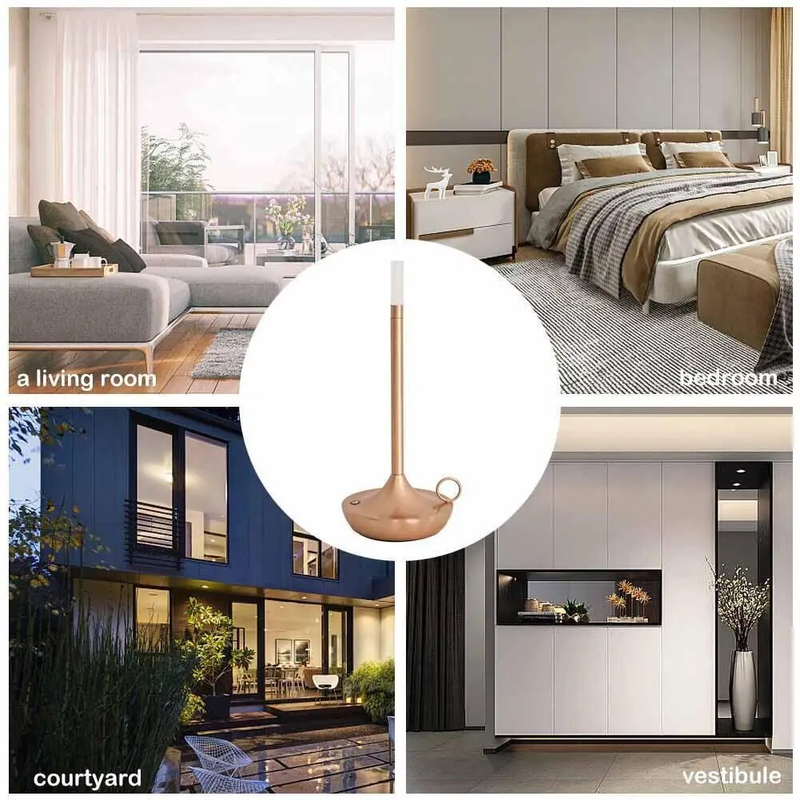 Cordless Table Lamp - Innovative Candle Shape, Rechargeable LED Desk Lamp with 3 Levels Brightness, Stylish Appearance for Home Decor_voghion.com