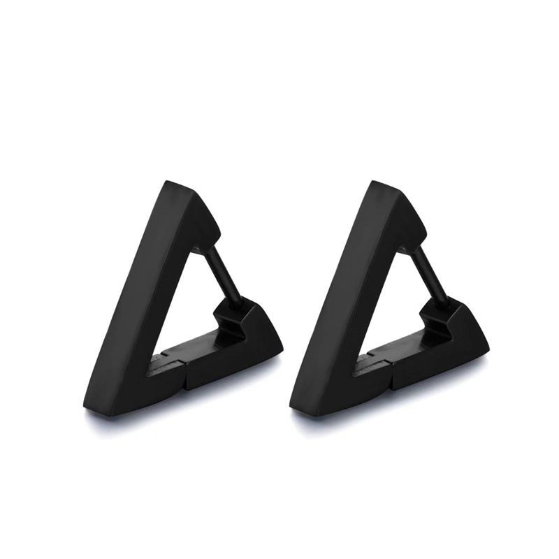 1 Fashion Gothic Triangle Earrings Unisex Punk Rock copper Men Women Ear Stud Earrings Pierced Push-Back Ear Plug Buckle jewelry_voghion.com