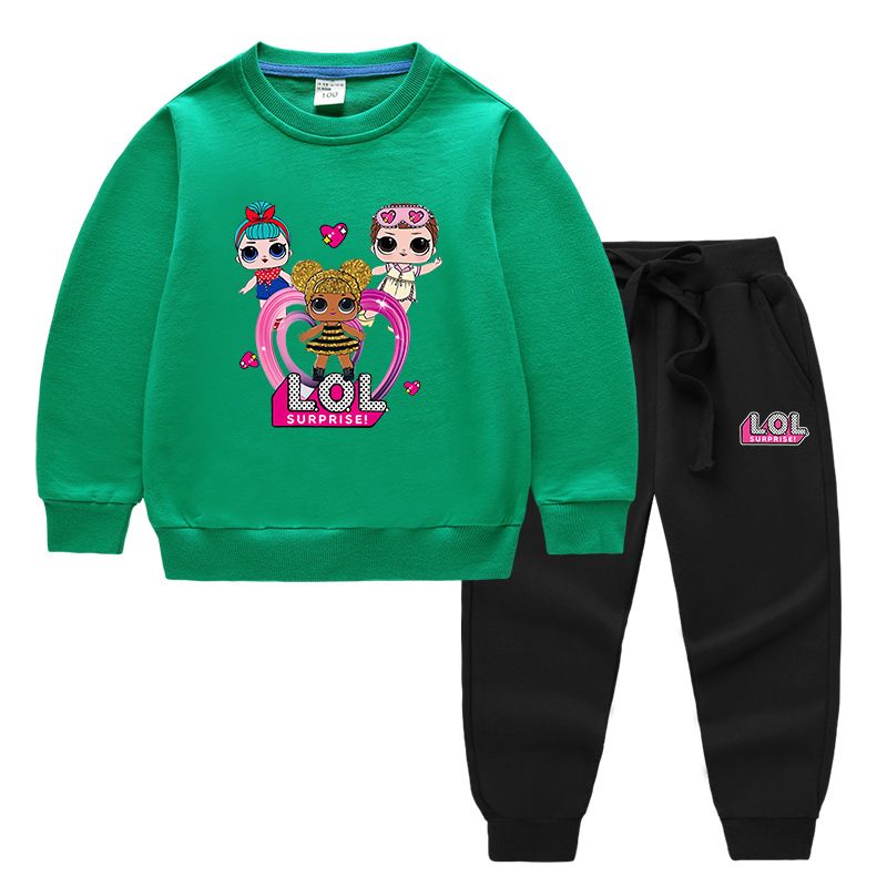 Ropa para niños Primavera y otoño 2024 Nueva ropa para niños Suéter para niños Pantalones Dibujos animados Dos piezas Bebé Algodón Manga larga Traje_voghion.com