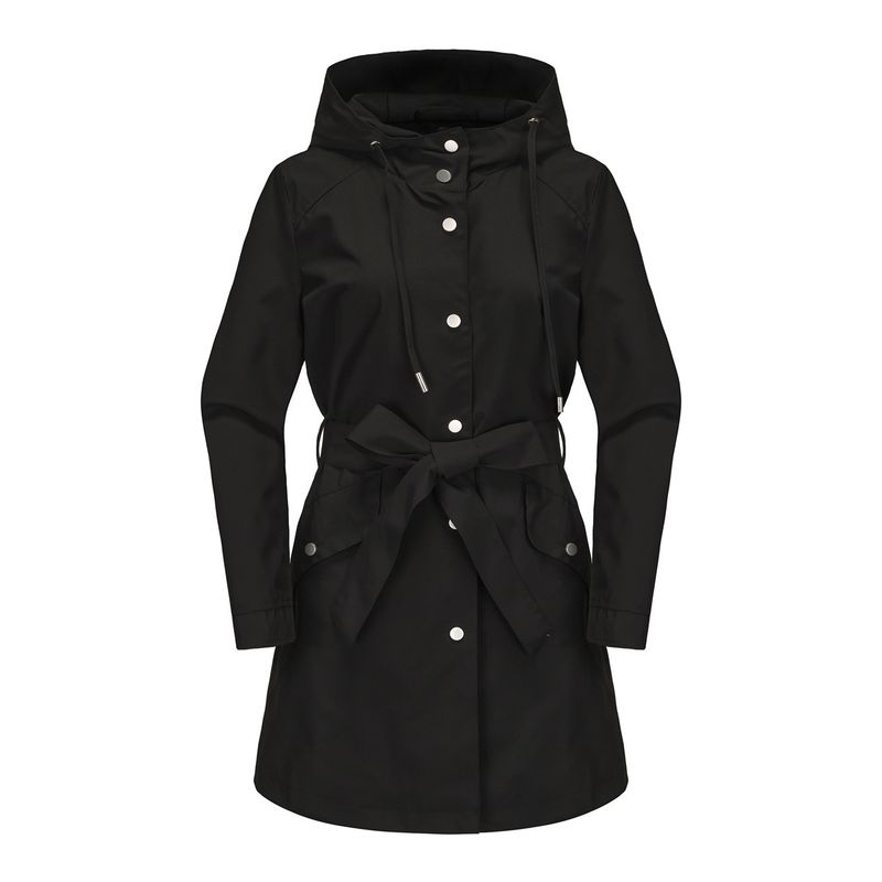 Autumn Winter New Water-Resistant Hooded Women's Casual Long Loose Plus Size Outdoor Trench Coat Versatile_voghion.com