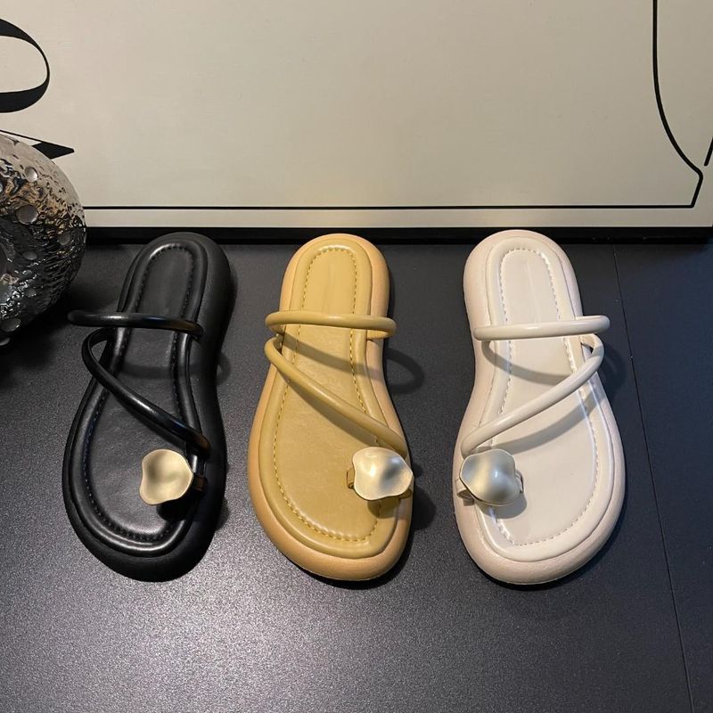 Sandali francesi da donna estivi, con fondo piatto, novità 2025, design di nicchia, sandali piccoli e profumati, sottili_voghion.com