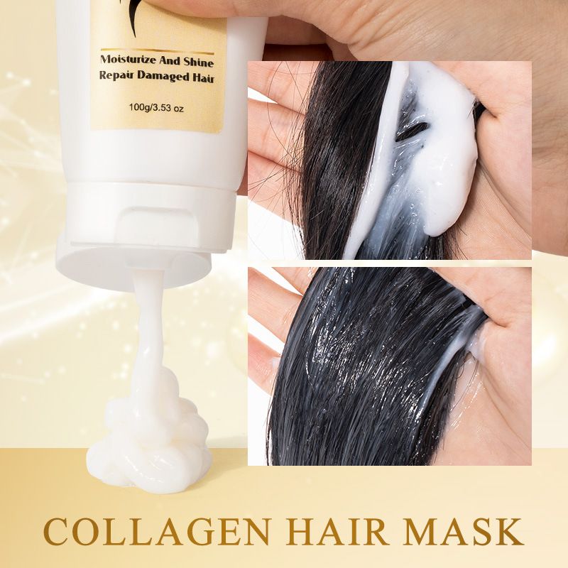 Maschera al collagene MELAO 100 ml per la cura dei capelli, balsamo nutriente e liscio per il cuoio capelluto_voghion.com