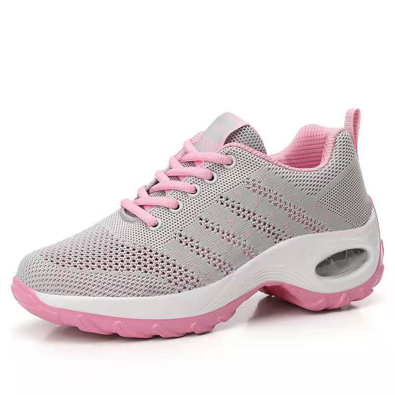 Scarpe da ginnastica rialzate in mesh traspirante oversize di nuova moda casual con imbottitura ad aria in tessuto volante da donna_voghion.com