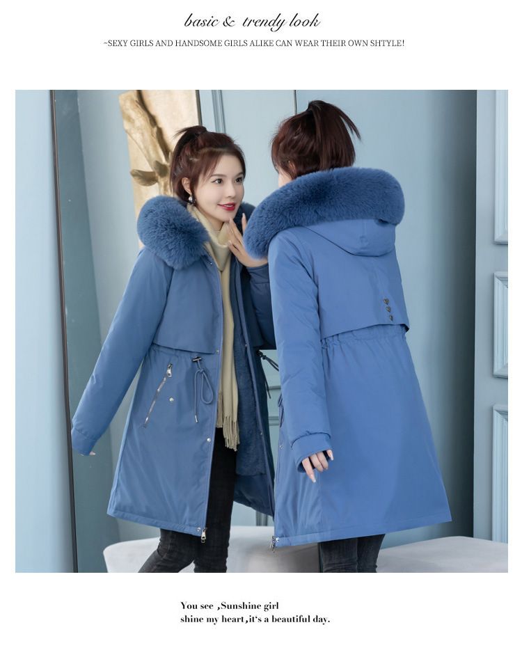 Parka invernale foderato in pile da donna – Piumino oversize con cappuccio e finiture in pelliccia sintetica (nero/beige/kaki/azzurro cielo/caffè) – M/L/XL/XXL/XXXL_voghion.com