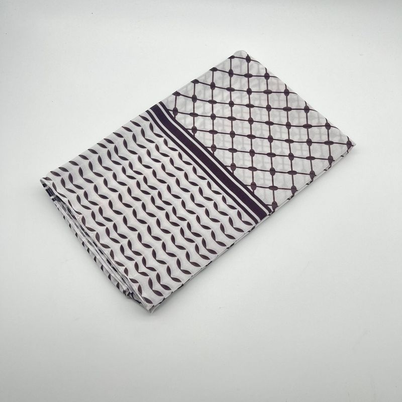 2024 Keffiyeh Hijab Arab Printed Chiffon Scarf Dubai Türkiye Popular Headband_voghion.com
