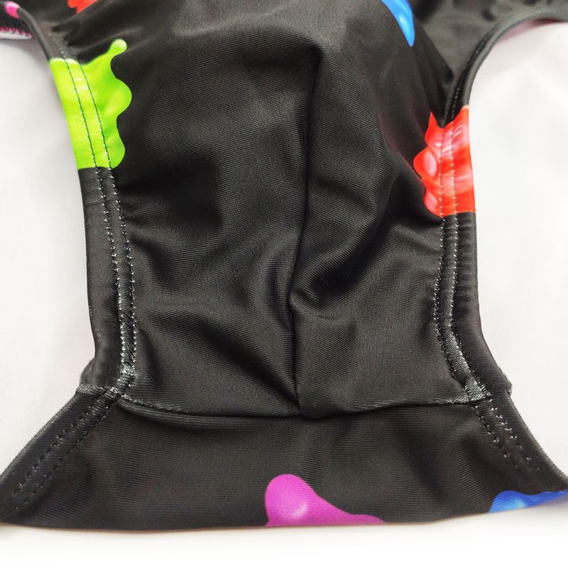 UXH Herren-Badehose mit süßem Bären-Süßigkeit-Motiv, modischer Trend, Strand, Spa, Dreieck-Shorts_voghion.com