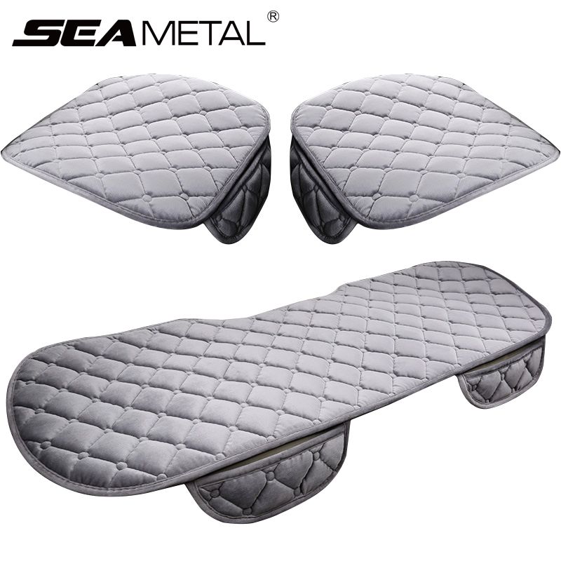 SEAMETAL Copriauto Grigio Ultra-Morbido Cuscino per Sedile Auto Traspirante e Delicato sulla Pelle_voghion.com
