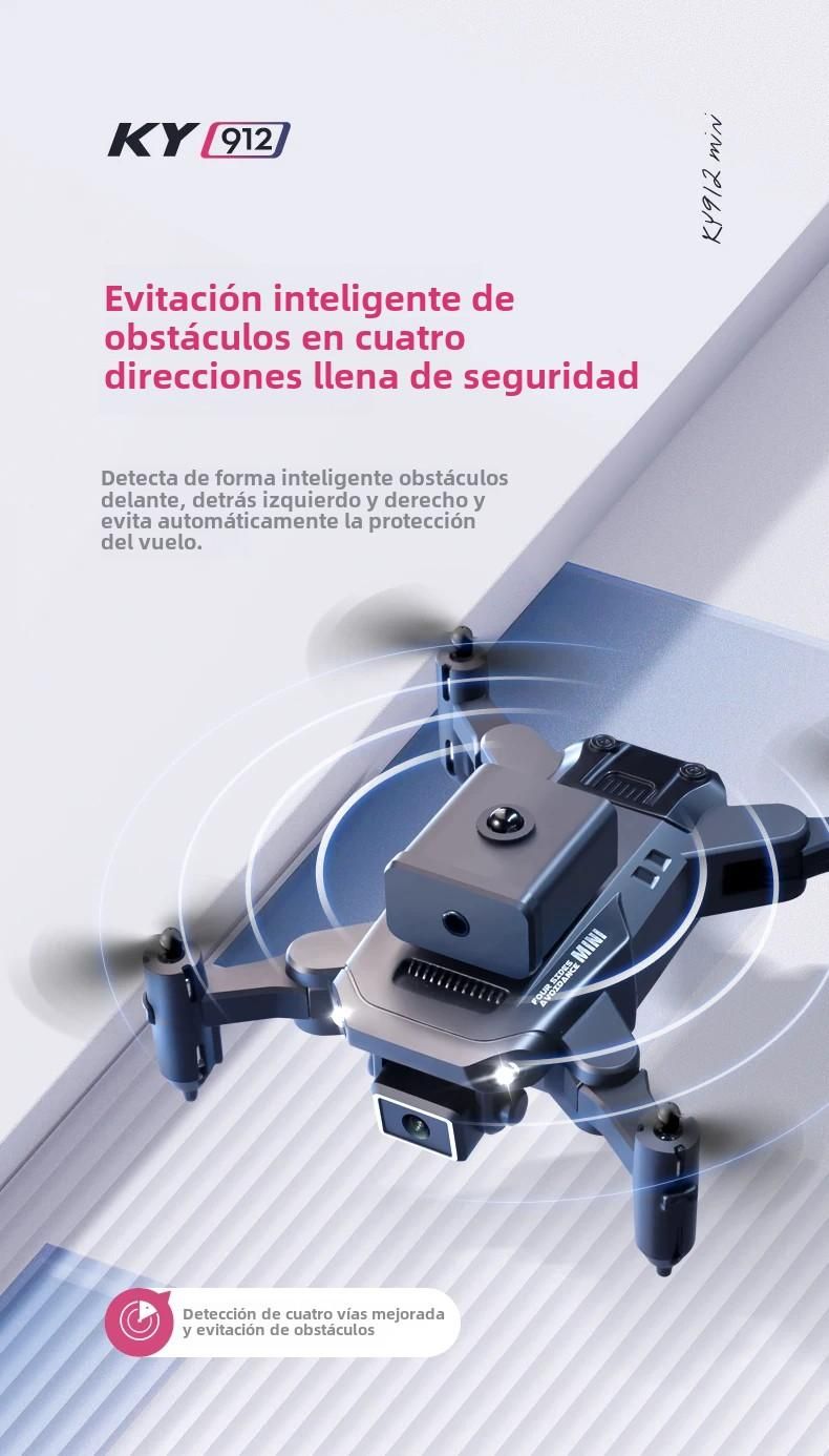 KY912 Mini-Drohne mit 4K-HD-Luftdruckkamera, Hindernisvermeidung und vierseitiger Stabilisierung, faltbar, professionell_voghion.com