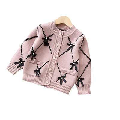 Mädchen-Pullover-Kleid-Set, gestrickt, zweiteilig, Faltenrock, Überzieher für Babys_voghion.com