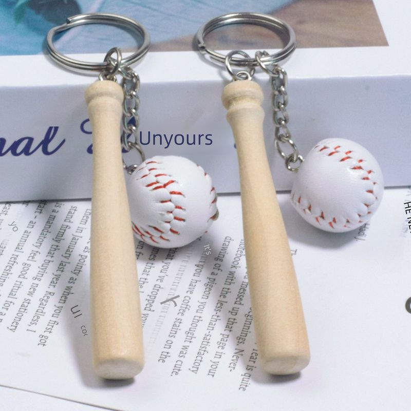 Transfrontalieră creativ lanț de chei de baseball pandantiv simulare Sport Baseball breloc pandantiv mașină cadou_voghion.com