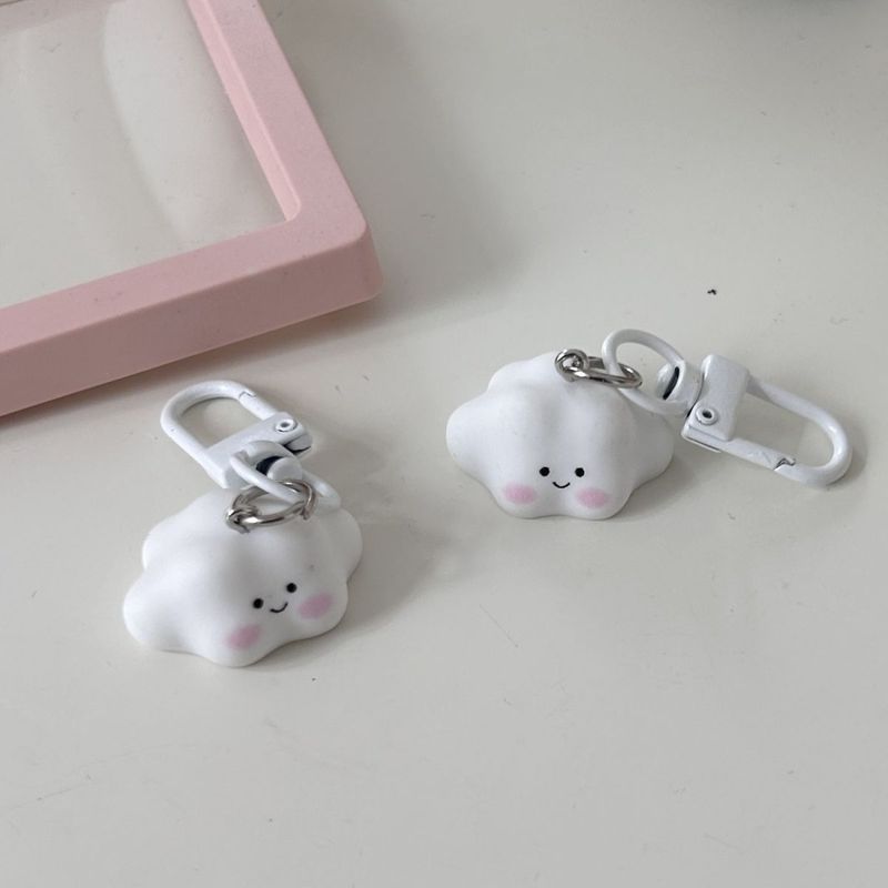 Neue süße weiche dreidimensionale Wolke Schlüsselanhänger Spaß Cartoon Tasche Anhänger Paar Bestie Geschenk Zubehör_voghion.com