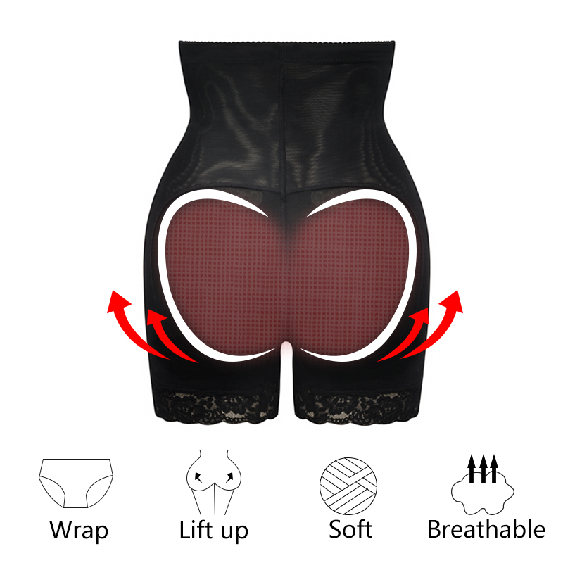 Realzador de cadera botín cintura alta acolchado levantador de glúteos bragas con control de barriga calzoncillos fajas con almohadilla pantalones cortos cuerpo S_voghion.com