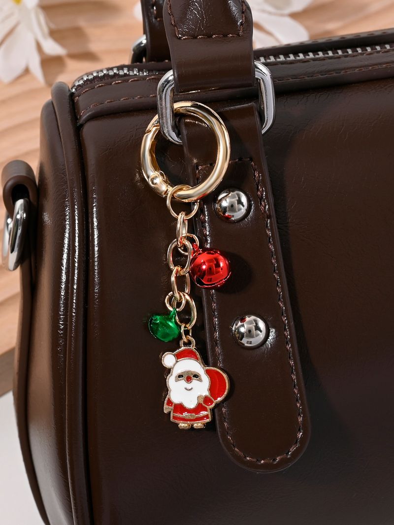 Christmas Tree Santa Claus Snowman Happy Pendant Keychain Bag Phone Charm_voghion.com