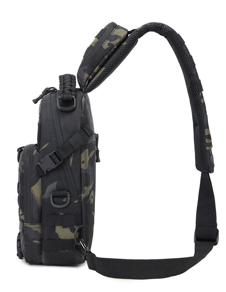 Bolsa de pecho táctica multifuncional para exteriores, mochila individual para hombre con diseño de camuflaje cruzado en diagonal, para deportes, viajes y senderismo._voghion.com