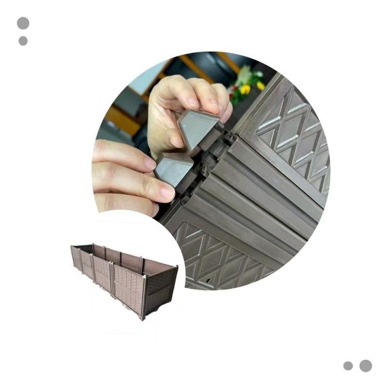 Indoor And Outdoor Rectangular Plastic Planting Box; Planting Kit For Fresh Vegetables, Herbs, Flowers, And Succulents; Brown_voghion.com