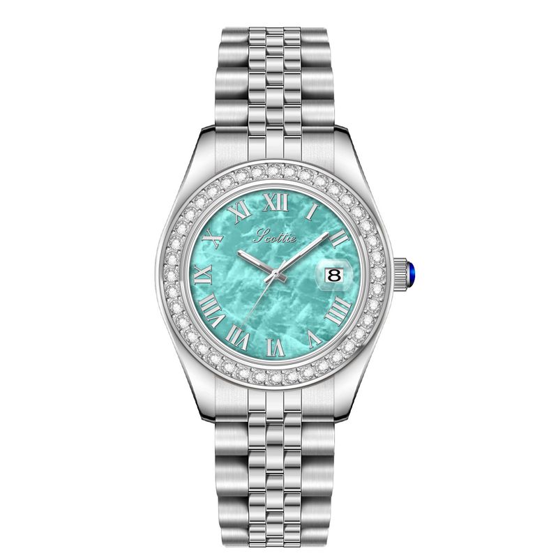 Scottie9739 Neue Kalender Roman Klassische Damen-Armbanduhr, wasserdicht_voghion.com
