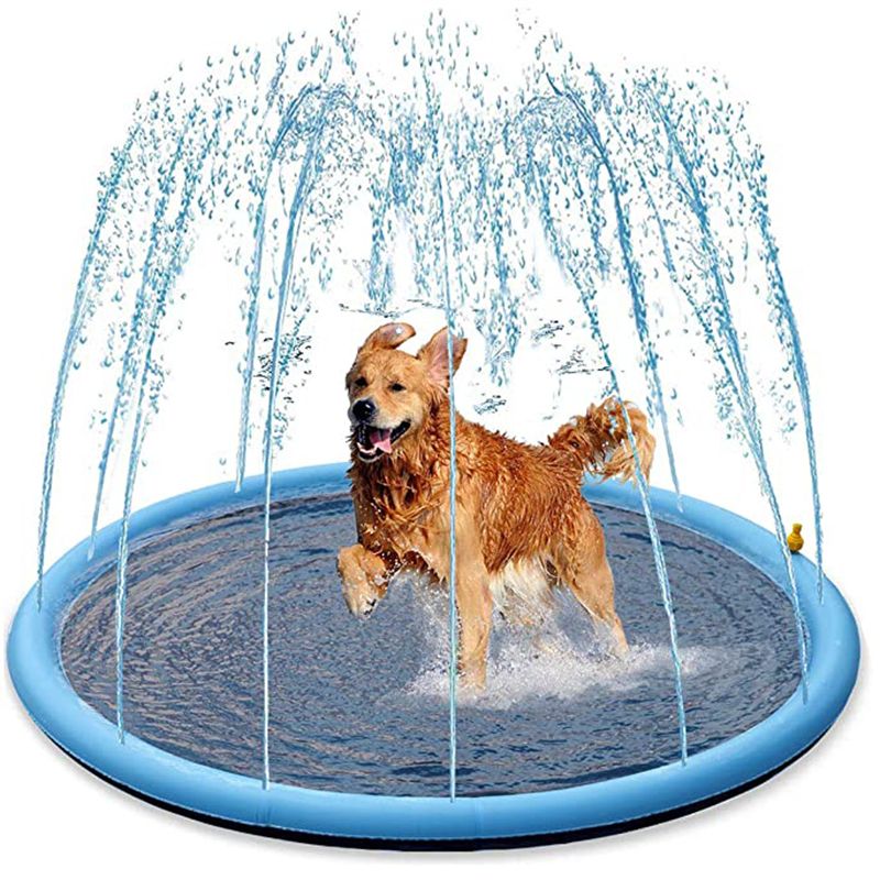 Smmer Hundespielzeug, Haustier-Sprinkler, interaktive Wassermatte zum Spielen im Freien, für Hunde, Katzen und Kinder von PawParty Store_voghion.com