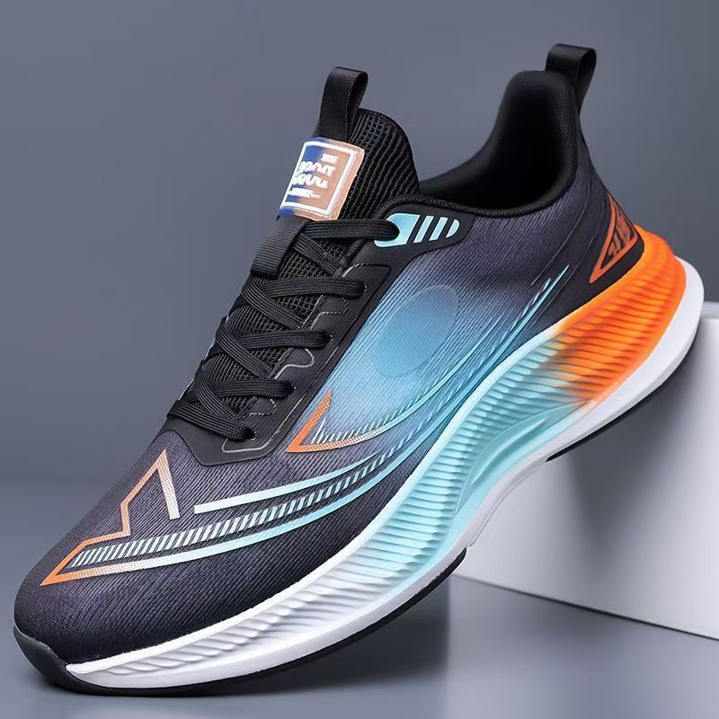 Comfortable Breathable Men's 2025 Spring New Style Mesh Soft Bottom Lightweight Running Youth Sports Trendy Shoes_voghion.com