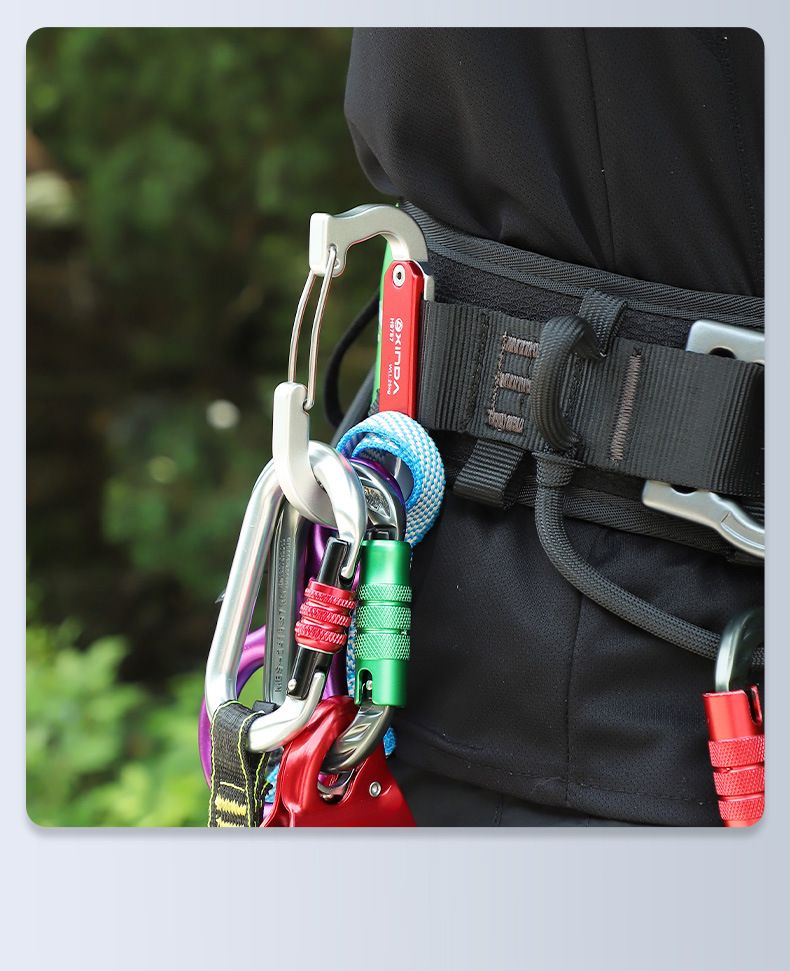 Metal Climbing Safety Belt Quickdraw Tool Rack High-altitude Work Rescue Mounting Equipment_voghion.com