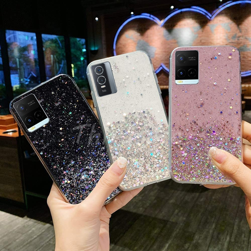 Bling Glitter Shockproof Cover for Vivo Y33S Y33T Y32 5G Y12S Y31 Soft sequins silikonové pouzdro Vivo Y21T Y74S Y21S Y76S 5G_voghion.com