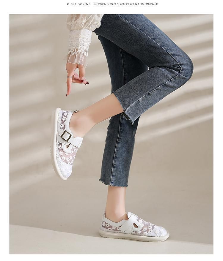 Baotou-Sandalen im Sommer, vielseitige Outdoor-Kleidung. Ein Fuß flache Anti-Rutsch-Büroarbeitsschuhe mit atmungsaktivem Mesh für_voghion.com