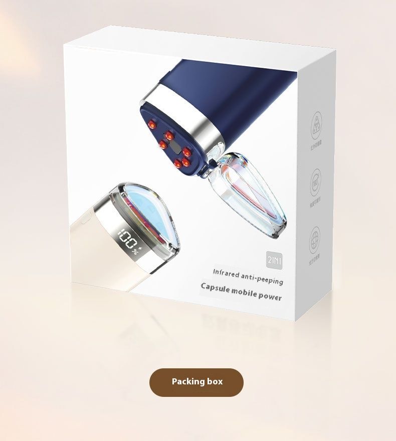 Cápsula de exibição digital modelo privado anti espionagem mini banco de energia portátil empresarial, carregamento direto de 5000mAh_voghion.com